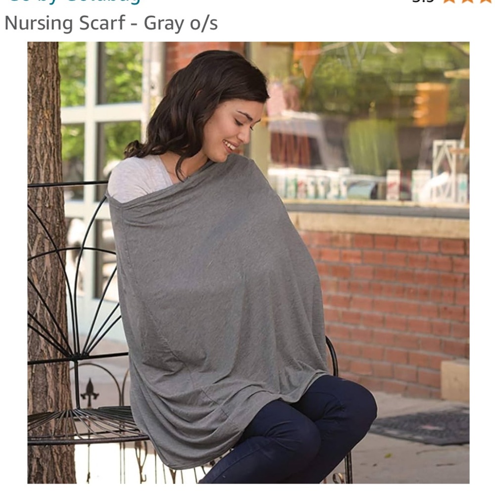 4-in-1 Nursing Scarf - Gray o/s
